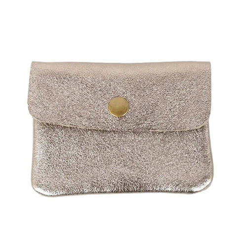 Metallic Coin/Card Purse - Champagne