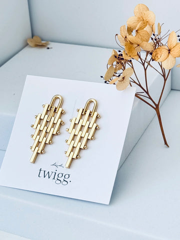 Lattice Earrings - gold