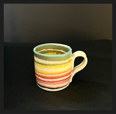 Mystery Creek Nerikomi Mug - Small Rainbow