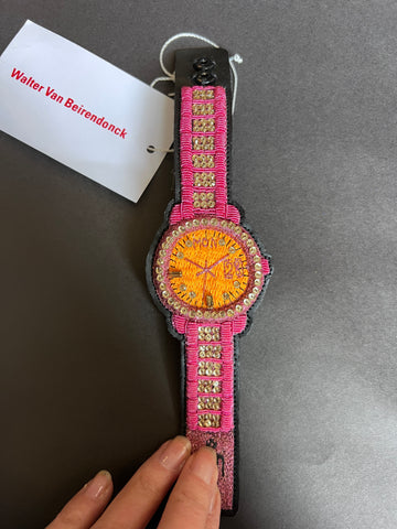 Walter Van Beirendonk Bracelet - Watch Pink + Orange