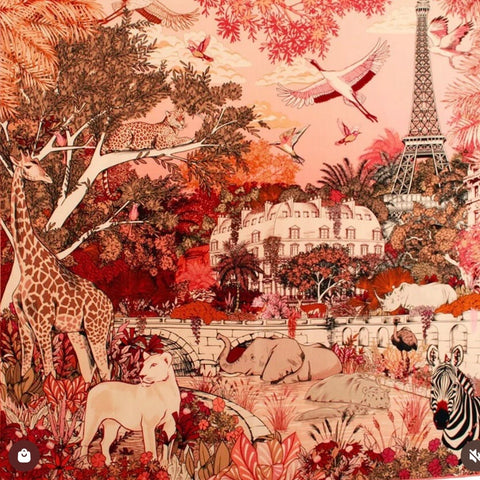 Maison Fanli Wool + Silk Scarf - Heloise Paris Pink 70 x70