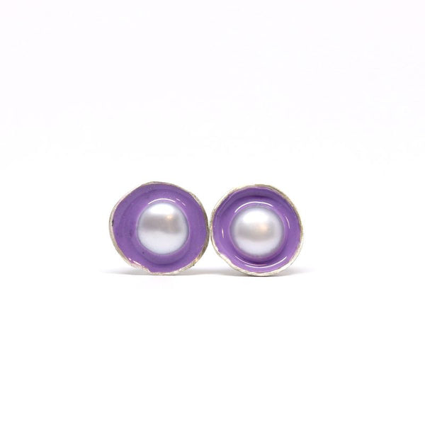 Fruit Bowl Studio Rockpool Studs - Purple E527
