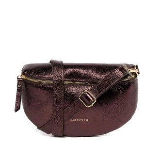 Metallic Leather Crossbody Bum Bag - Coco